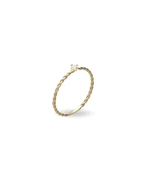 Anello Filodamore intrecciato Oro giallo e Diamante m 12 Donna Rubinia