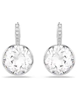 Orecchini pendenti Millenia, taglio round bianchi Donna Swarovski