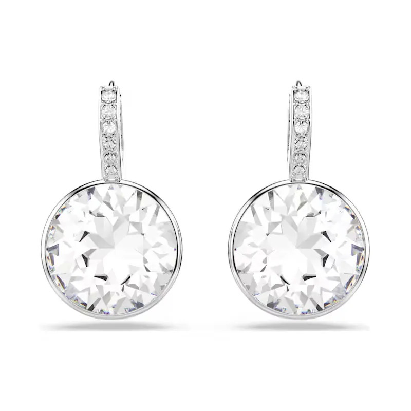 Orecchini pendenti Millenia, taglio round bianchi Donna Swarovski
