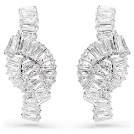 Orecchini Matrix, Nodo, taglio baguette Donna Swarovski