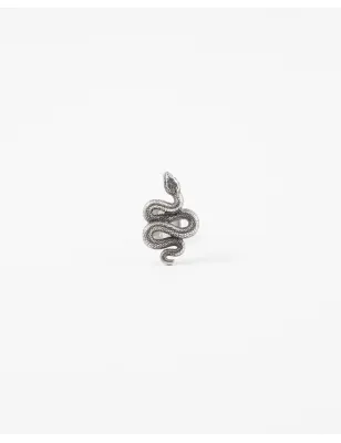 Monorecchino Serpente a lobo in Argento brunito Nove25