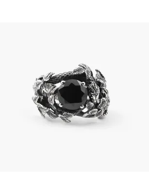 Anello Eden Solitario Zirconia Cubica Nera M16 Donna Nove25