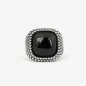 Anello Chevalier Quadrato Puntinato Agata Nera M21 Nove25 Anello Chevalier Quadrato Puntinato Agata Nera M21 Nove25