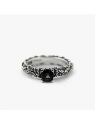 Anello Fedina Foglie Solitario Zirconia Cubica Nera M14 Nove25 - category_name - XDMG De Marchi Gianotti