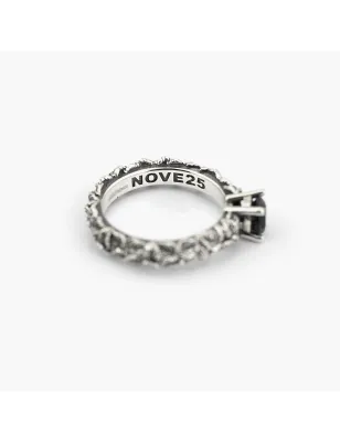 Anello Fedina Foglie Solitario Zirconia Cubica Nera M14 Nove25 - category_name - XDMG De Marchi Gianotti