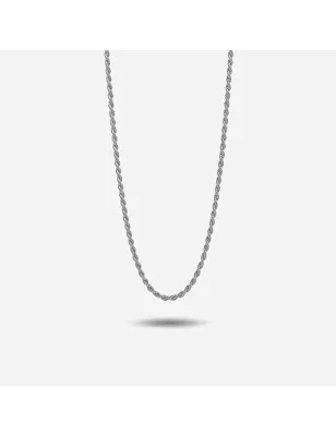 Collana Corda 040 in Argento brunito 70CM Nove25