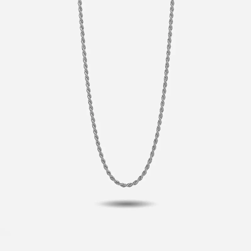 Collana Corda 040 in Argento brunito 70CM Nove25