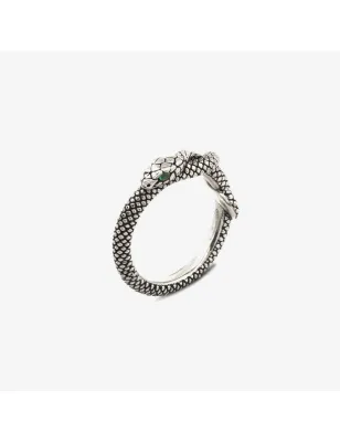 Anello Fedina Serpente Occhi Zirconia Cubica Verde M11 Donna Nove25