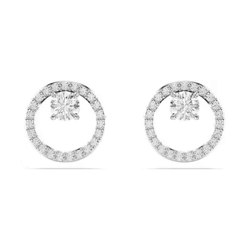 ORECCHINI A LOBO CONSTELLA TAGLIO ROUND RODIO DONNA SWAROVSKI 