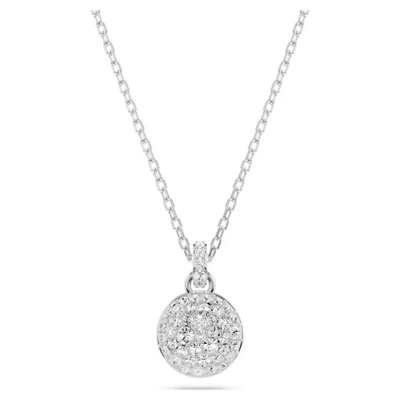 COLLANA METEORA BIANCA PLACCATA RODIO DONNA SWAROVSKI 