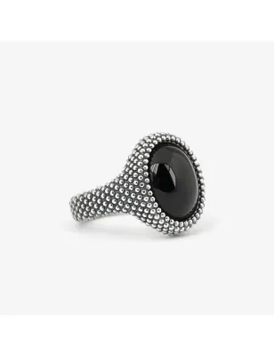 Anello Chevalier Ovale Puntinato Pietra Nera M16 Donna Nove25 - category_name - XDMG De Marchi Gianotti