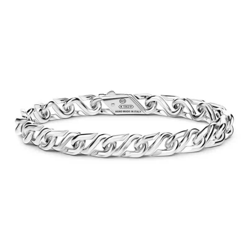 Bracciale maglia morbida con Spinelli neri Uomo Zancan