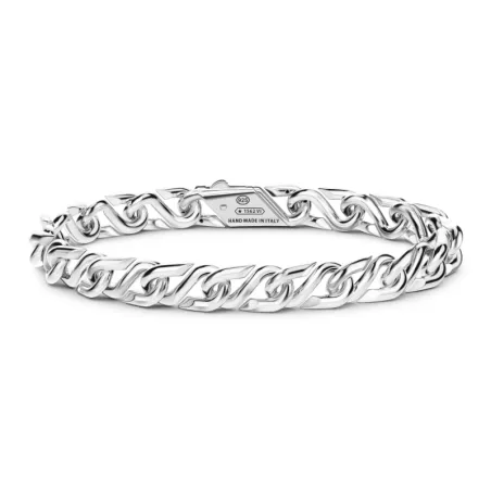 Bracciale maglia morbida con Spinelli neri Uomo Zancan