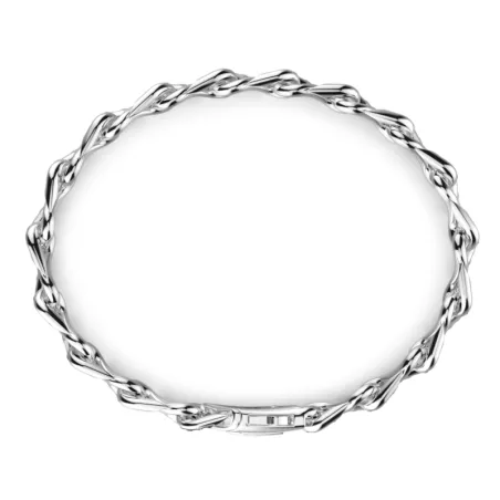 Bracciale maglia morbida con Spinelli neri Uomo Zancan