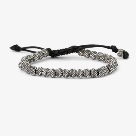 Bracciale Corda Elementi Tondi Puntinati S UOMO-DONNA Nove25
