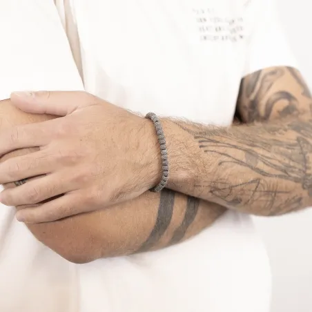 Bracciale Corda Elementi Tondi Puntinati S UOMO-DONNA Nove25