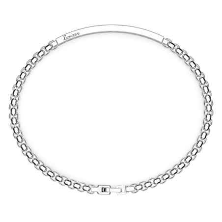 Bracciale targa centrale e pietre rosse Uomo Zancan