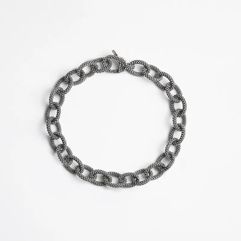 Bracciale Maglie Ovali Puntinate 21,5CM Nove25