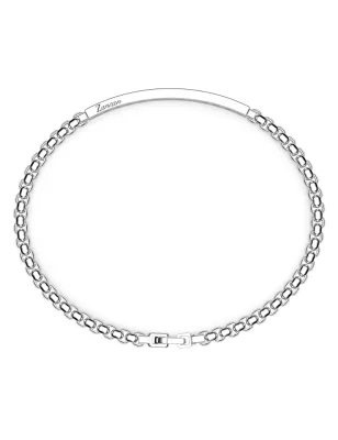 Bracciale targa centrale e pietre verdi Uomo Zancan