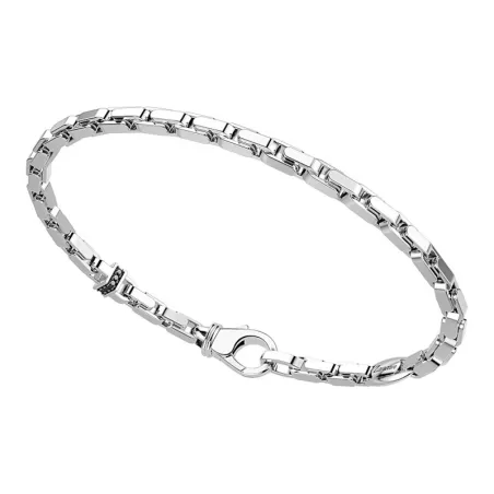 Bracciale maglia veneziana e spinelli neri Uomo Zancan