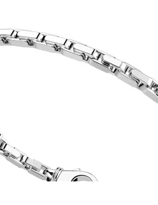 Bracciale maglia veneziana e spinelli neri Uomo Zancan