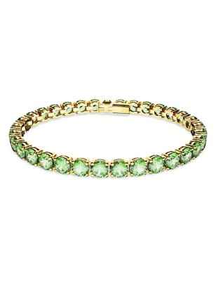 BRACCIALE TENNIS TAGLIO TONDO VERDE M SWAROVSKI