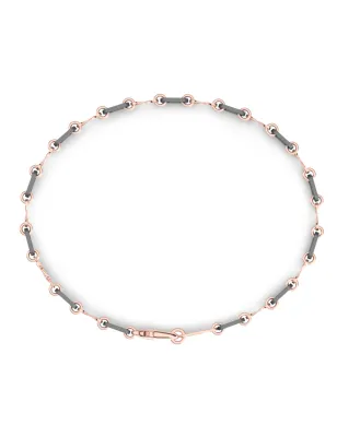 Bracciale in Titanio e Oro Rosa 18Kt Uomo Zancan