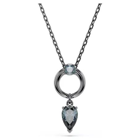 Collana Pendente Mesmera Grigio Placcato rutenio Uomo Swarovski