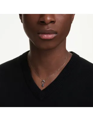 Collana Pendente Mesmera Grigio Placcato rutenio Uomo Swarovski