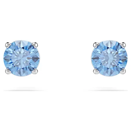 Orecchini a lobo Stilla Attract Taglio Round Blu Donna Swarovski