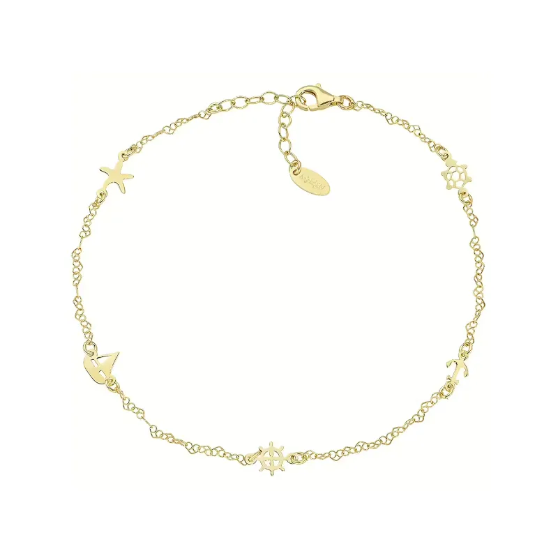 Cavigliera dorata con charm Donna Amen