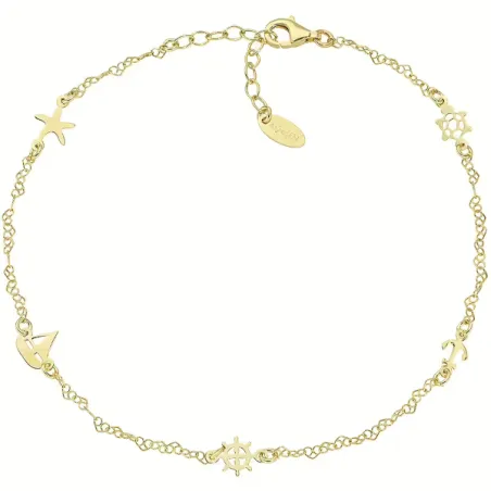 Cavigliera dorata con charm Donna Amen