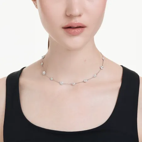 Collana Una Angelic Taglio Round Motivi double face Donna Swarovski