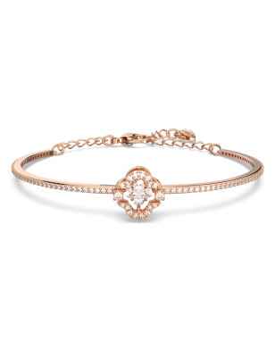 Bracciale Una Angelic Quadrifoglio placcato color oro rosa Donna Swarovski Sparkling