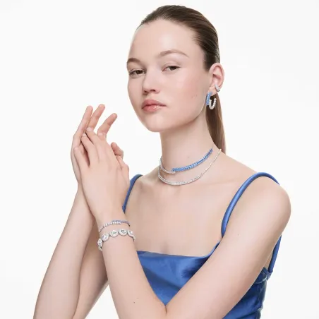 Orecchini Sublima Bianchi Rodio Donna Swarovski