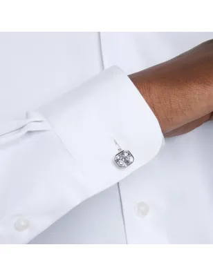 Gemelli Millenia Taglio ottagonale Rodio Uomo Swarovski