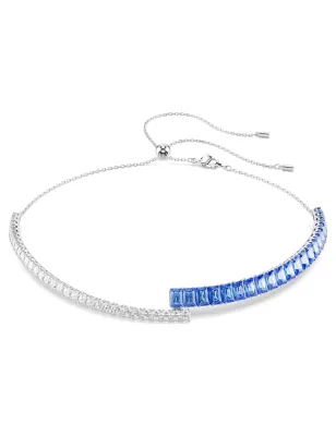 Collana Matrix Taglio misto Blu Placcato rodio Donna Swarovski