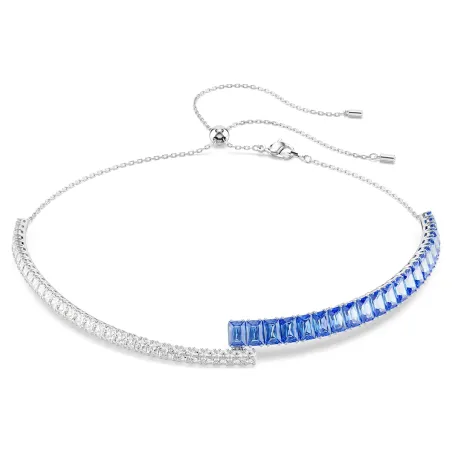 Collana Matrix Taglio misto Blu Placcato rodio Donna Swarovski
