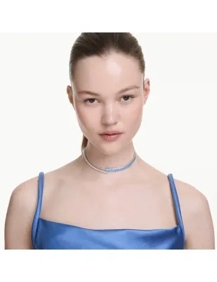 Collana Matrix Taglio misto Blu Placcato rodio Donna Swarovski