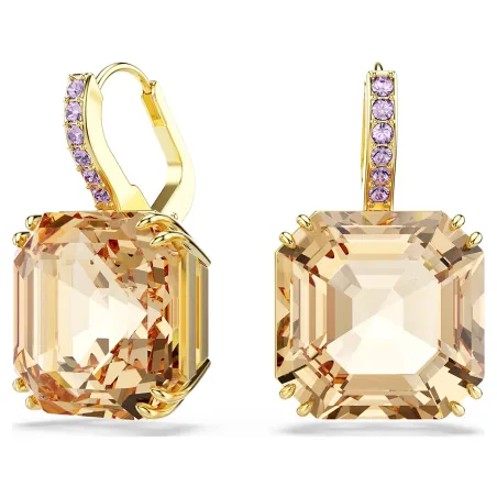 Orecchini pendenti Millenia Taglio misto Caramello Donna Swarovski