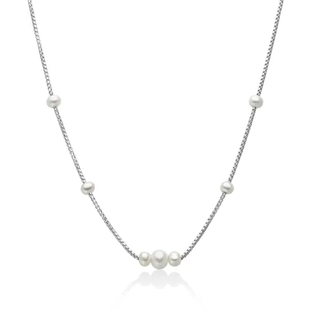 Collana in argento con perle Oriente Donna Miluna Le Perle