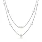 Collana in argento a due fili con perle Oriente Donna Miluna
