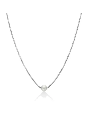 Collana in argento e perla Oriente passante Donna Miluna