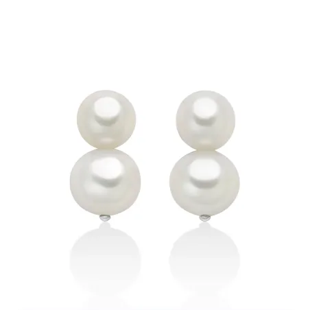 Orecchini in argento e due perle Oriente Donna Miluna