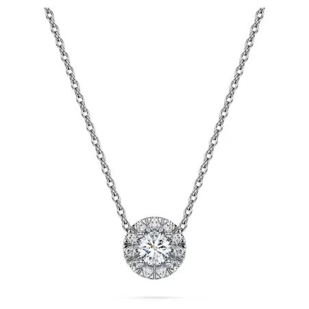 Collana Pendente solitario halo Eternity Donna Swarovski