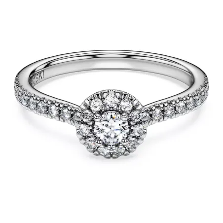 Anello Solitario halo Eternity M58 Donna Swarovski
