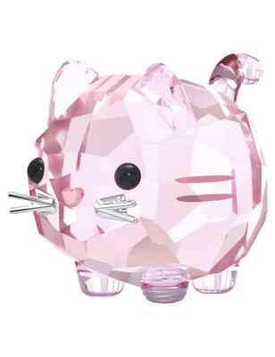 DECORAZIONE CHUBBY CATS GATTO ROSA SWAROVSKI 5658317 Swarovski