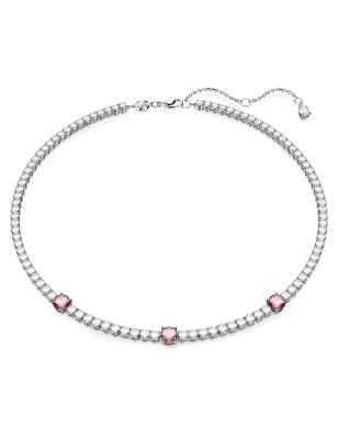 Collana Matrix Tennis Taglio misto Rosa Donna Swarovski