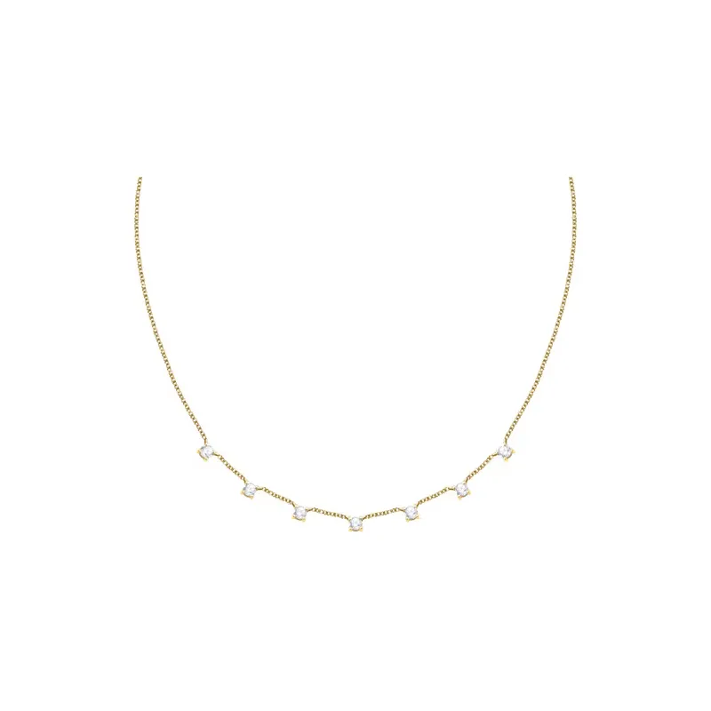Collana dorata Tesori con zirconi bianchi Donna Morellato