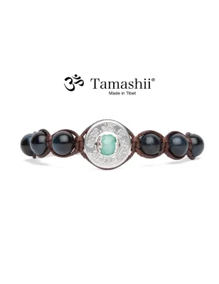 Bracciale Ruota Preghiera Precious Smeraldo Occhio Falco Tamashii